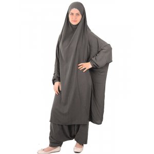 Jilbab sarouel dark gray