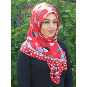 Hijab Kopftuch Points rot
